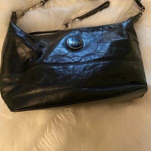 Coach Black Leather Shoulder Bag